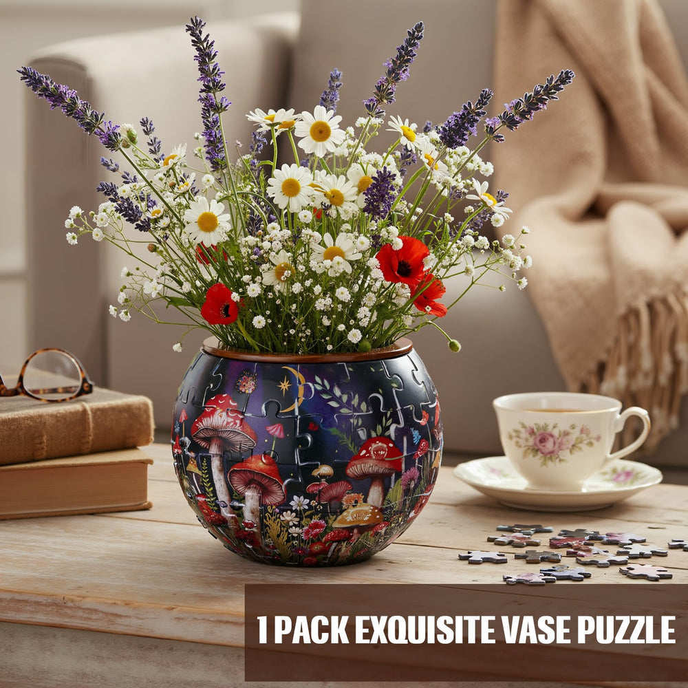 Silipull 3D Puzzle Vase flower arrangement, adds interactive flair to bouquets