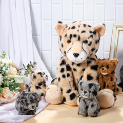 Silipull cheetah plush fabric texture, soft and cozy to touch.