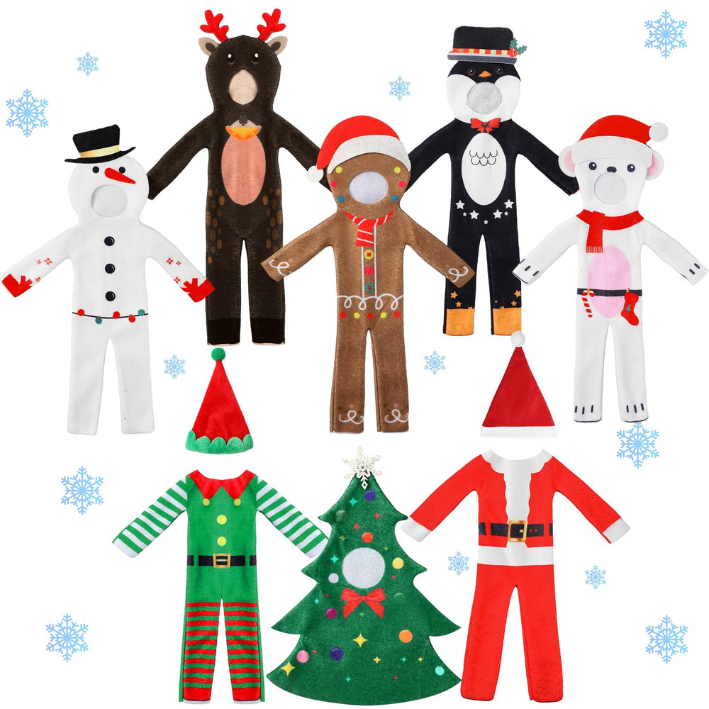 Silipull Santa man doll outfit for festive play and easy dressing