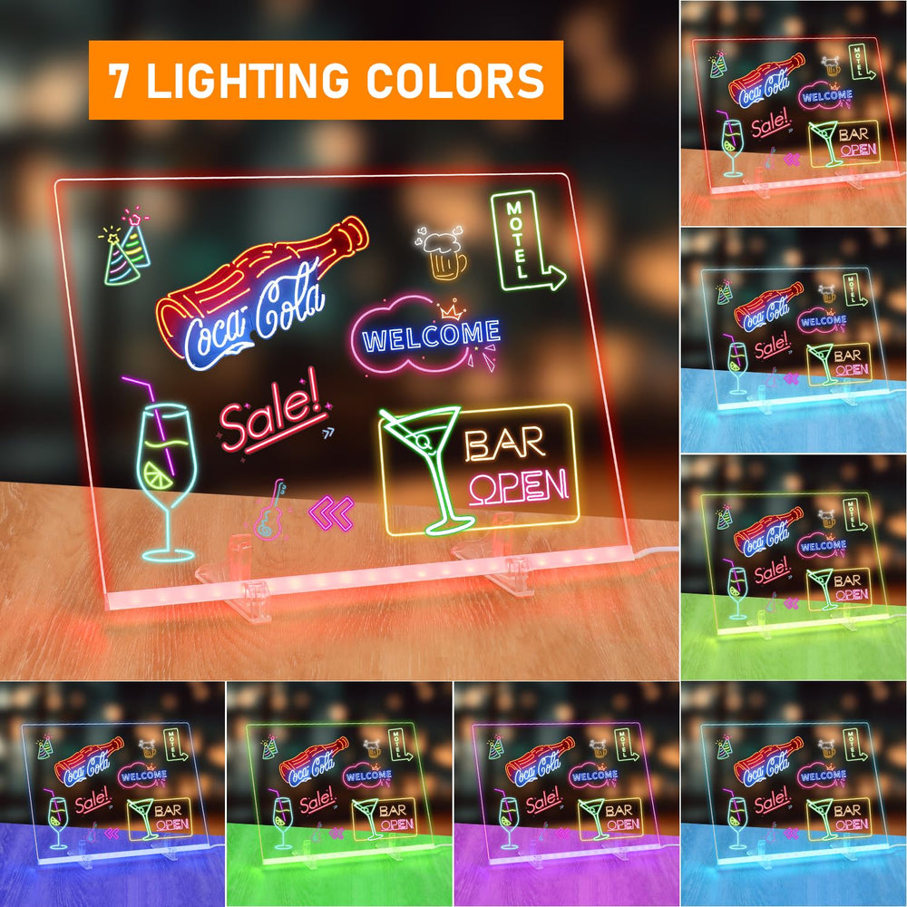 Silkivana LED Note Board includes cleaning cloths and a spray bottle