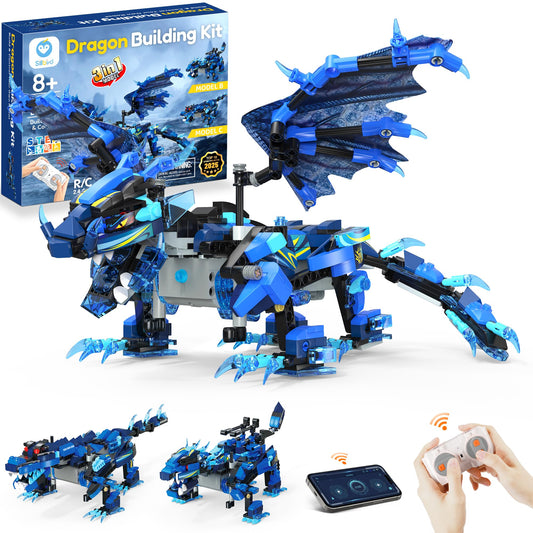 Sillbird dragon building kit remote control for interactive play and coding exploration.