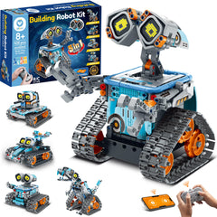 Sillbird robot building kit pieces laid out for hands-on learning.