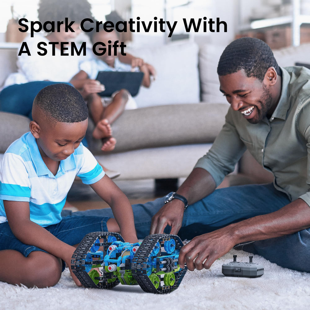 Sillbird robot car kit assembly-step1 with kid-friendly guidance boosts confidence