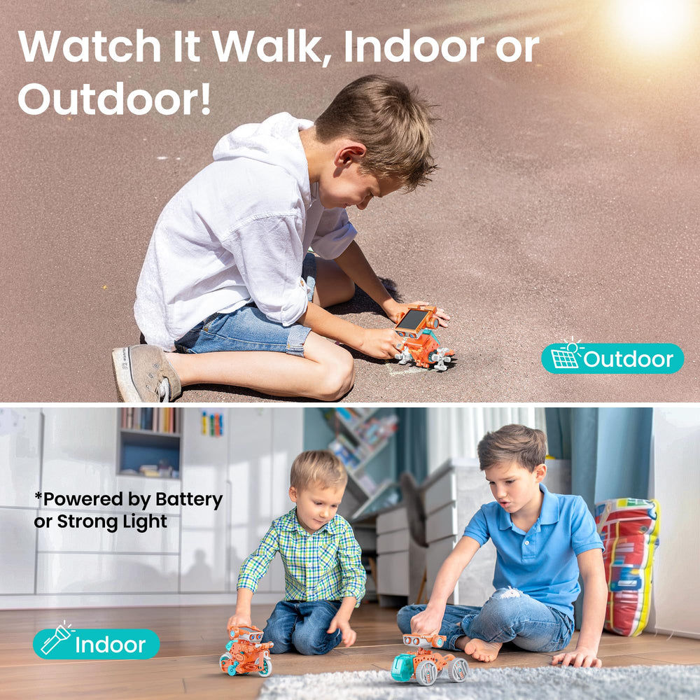 Sillbird solar-and-battery dual-power kit supports outdoor play and indoor experiments.