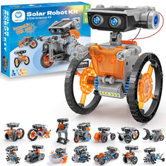 Sillbird solar robot kit with 212 parts for outdoor STEM play in bright sun