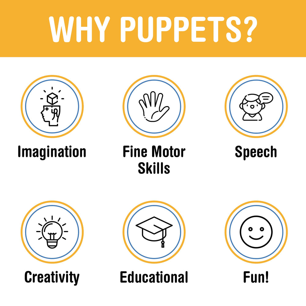 Silly Puppets 14-inch robot puppet is lightweight for comfortable play sessions.