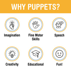 Silly Puppets 14-inch robot puppet is lightweight for comfortable play sessions.
