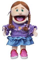 Silly Puppets Amy Peach Girl hand puppet full view 14 inches tall for imaginative play