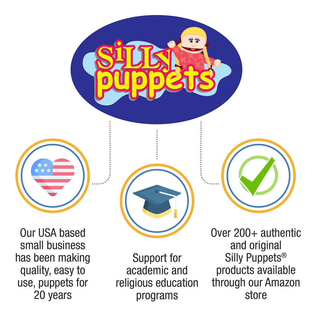 Silly Puppets gift-ready robot puppet inspires imaginative pretend play.