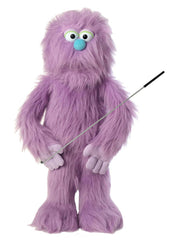 Silly Puppets purple monster puppet with full-body design for engaging ventriloquist performances.