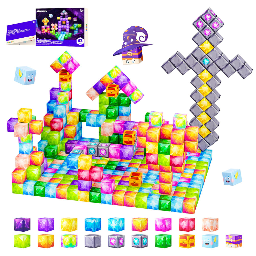 SILYMOLY gemstone adventure blocks for imaginative play and early cognitive skills