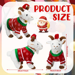 Simgoing Christmas Screaming Goat plush side profile showing soft plush and cuddly feel