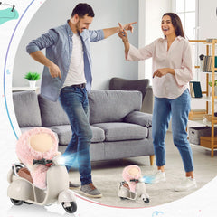 Simgoing mini doll scooter demonstrates portable size for dolls.