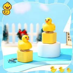 Simgoing quacking duck keychain back clip for easy attachment