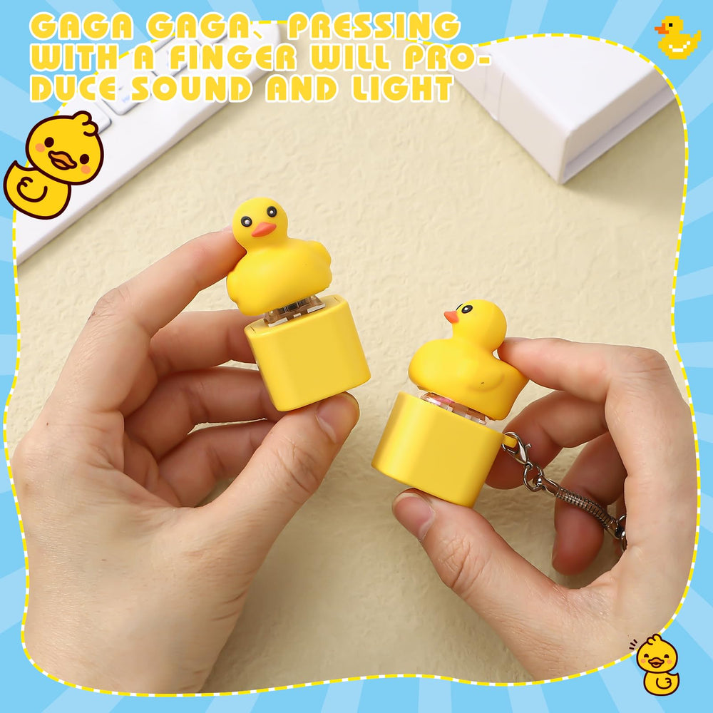 Simgoing quacking duck keychain bundle shows three fidgets for sharing