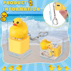 Simgoing quacking duck keychain side view highlighting portable design
