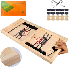 SIMPLENICE fast sling puck game on a large board for quick family rounds