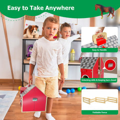 SIMPLIPLAY 10 farm animal figurines enable color matching and pretend play.