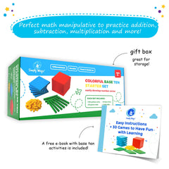 Simply Magic storage case keeps blocks organized for easy setup.