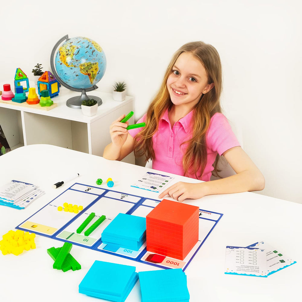 Simply Magic base ten blocks tens rods enhance place value visualization during math