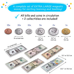 Simply Magic jumbo magnetic money 5-dollar bill for quick money games