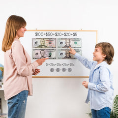 Simply Magic jumbo magnetic money nickel coins for sorting and value comparison