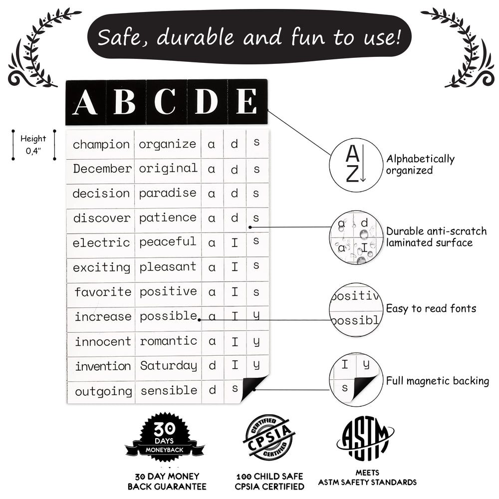 Simply Magic nouns verbs suffixes tiles for diverse word play