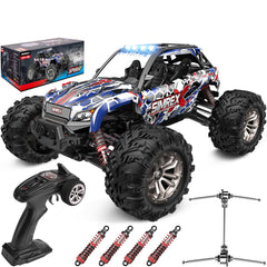 SIMREX 1/16-scale 4WD monster truck with rugged chassis for off-road adventures.