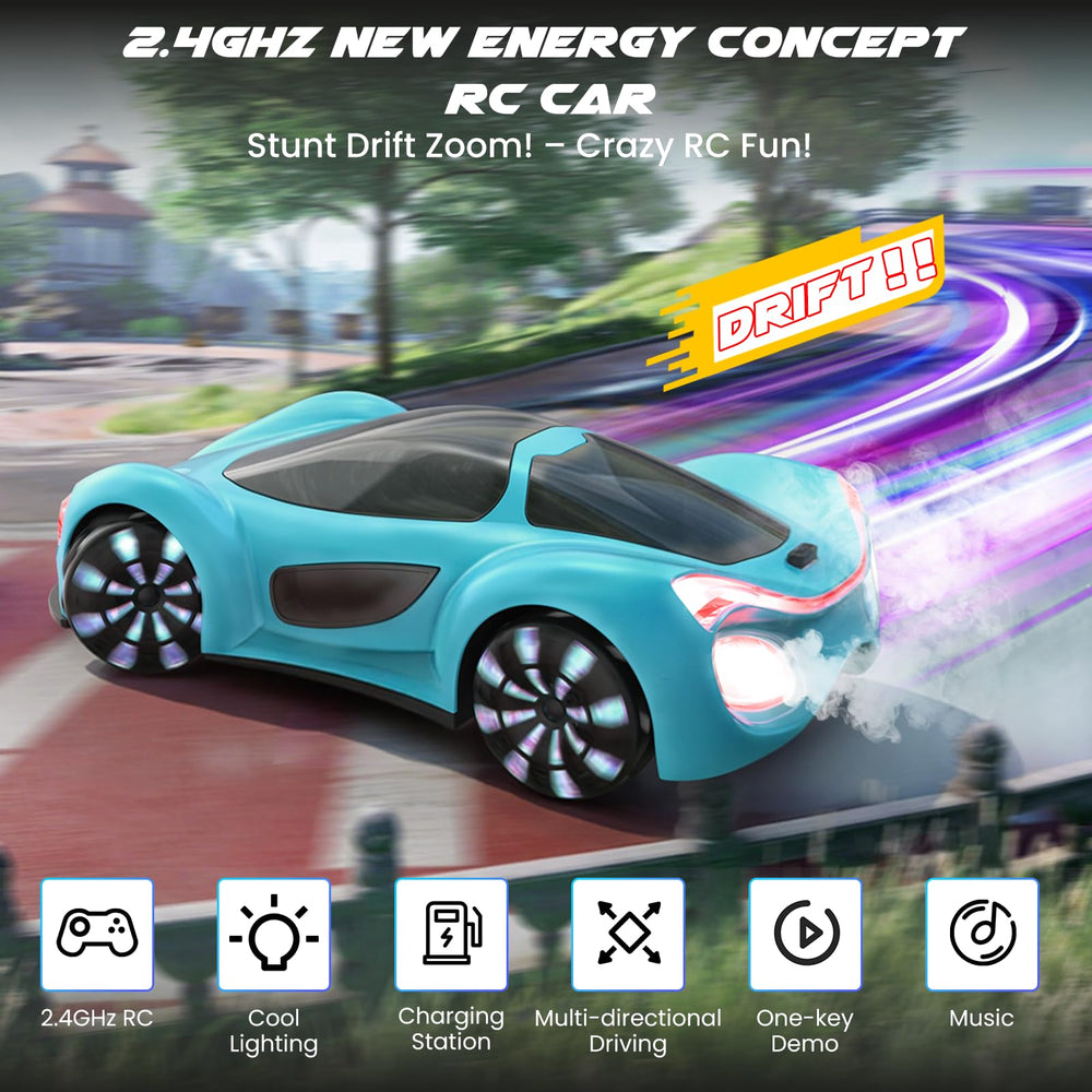 SIMREX charging dock powers the car for quick, ready sessions.