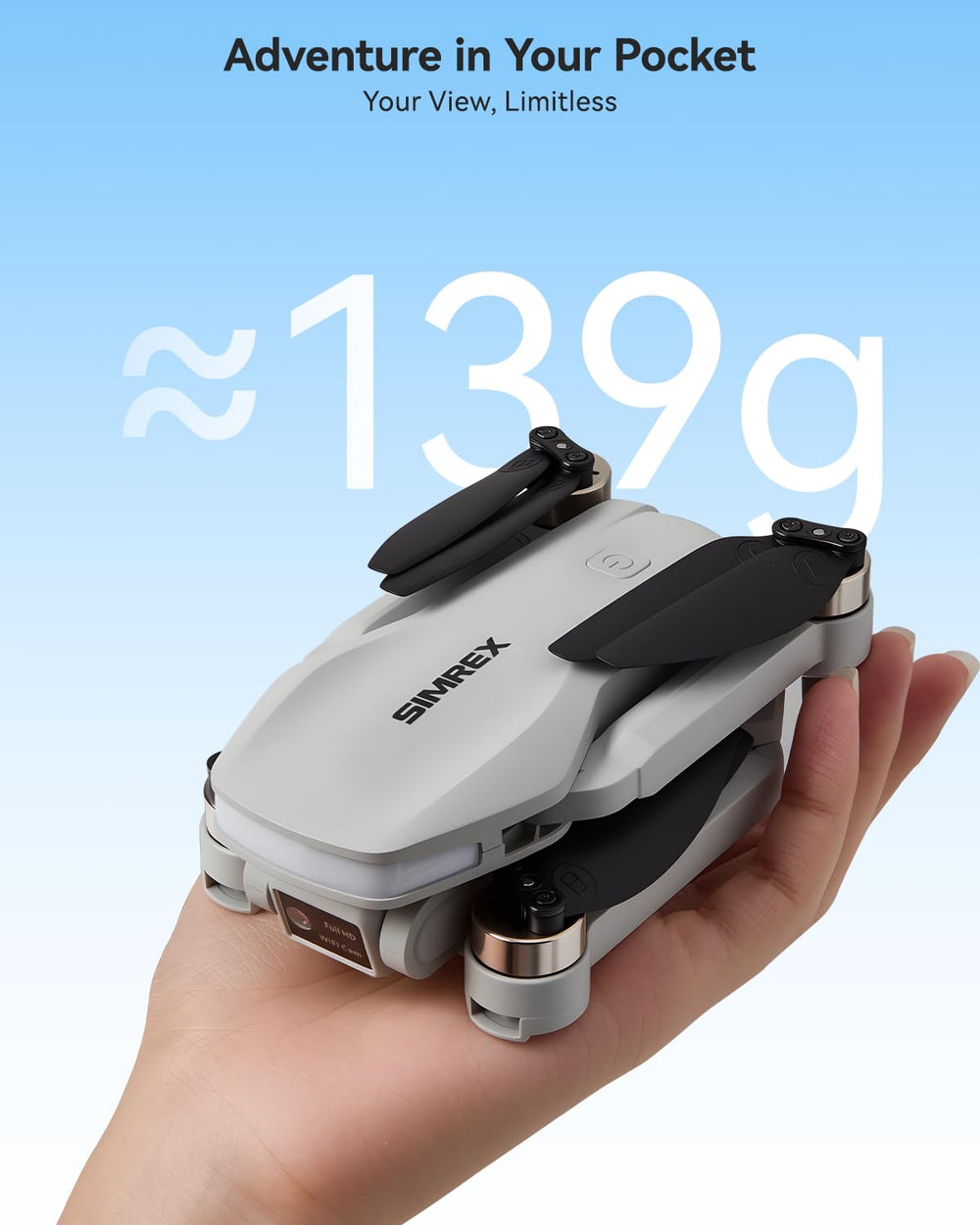 SIMREX drone uses optical flow positioning for stable hovering.