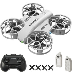 SIMREX Mini Drone gray with one-key takeoff for easy beginners.