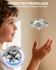 SIMREX Mini Drone gray offers three speed modes to grow with you.