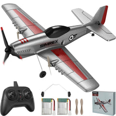 SIMREX RC Plane with stable gyro enables beginner-friendly, smooth flight.