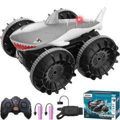 SIMREX Shark amphibious RC car front view for dynamic outdoor play.