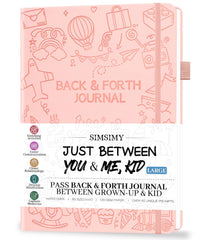 SIMSIMY Just Between You and Me cover close-up in pink eco-leather finish.