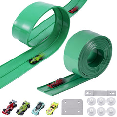 SINBEN Flex Track 15.75ft assembly showcases a long, customizable racing layout for kids