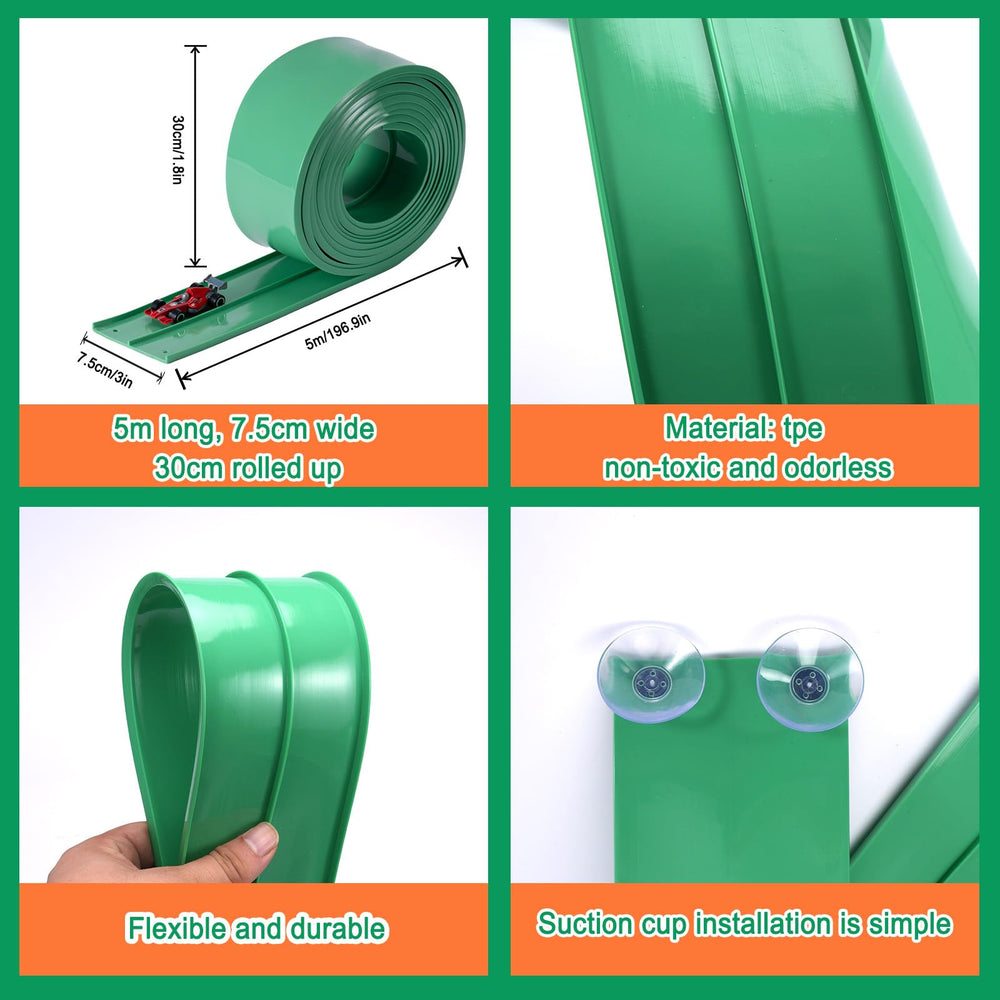 SINBEN roll-up storage keeps the track compact after use