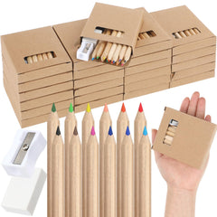 Sinload mini colored pencils 12-color set for kids, portable coloring on the go