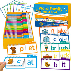 Sinoome Word Family Flip Book cover with colorful phonics visuals for early readers