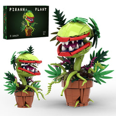 Sinuraii Audrey II piranha flower blocks set on a desk for spooky, stylish decor and conversation starter