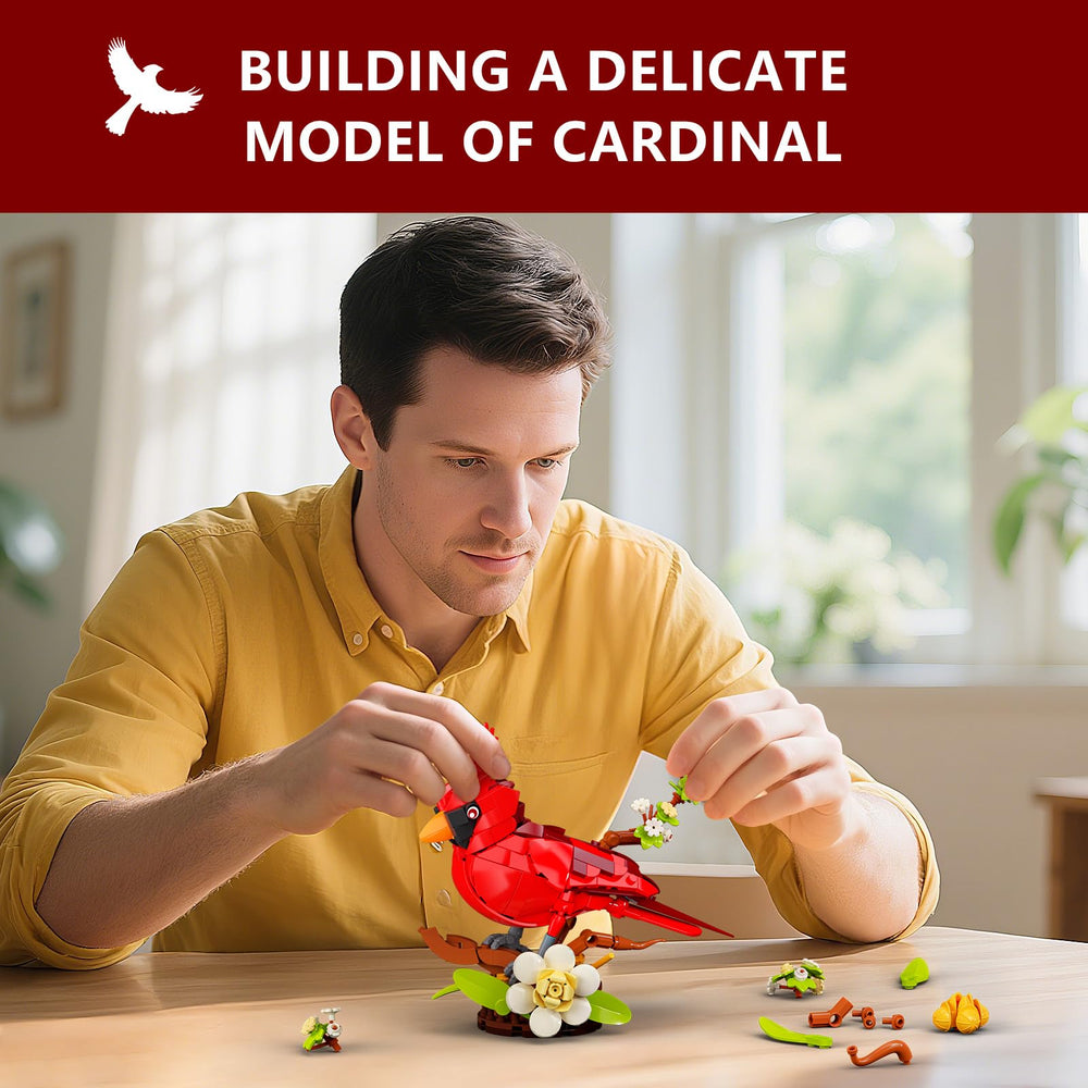 Sinuraii Cardinal wing detail highlights craftsmanship and realism.