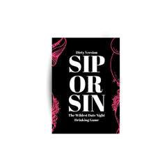 Sip Or Sin packaging front, ideal gift for a playful date night.