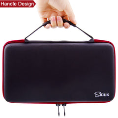 SIQUK Dice Storage Case handle enables easy transport to game nights.