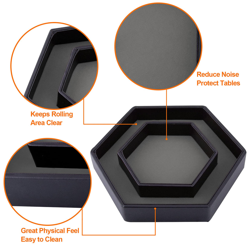 SIQUK dice tray lid closed, compact storage for travel tabletop gaming