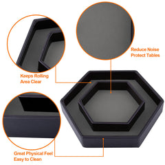 SIQUK dice tray lid closed, compact storage for travel tabletop gaming