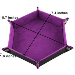 SIQUK black dice tray set collapsible for compact storage during play