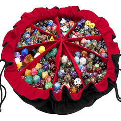 SIQUK large dice bag with pockets shows organized RPG dice storage