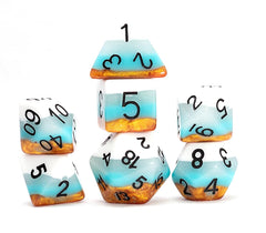 Sirius Dice Meadow collection dice set with vibrant hues