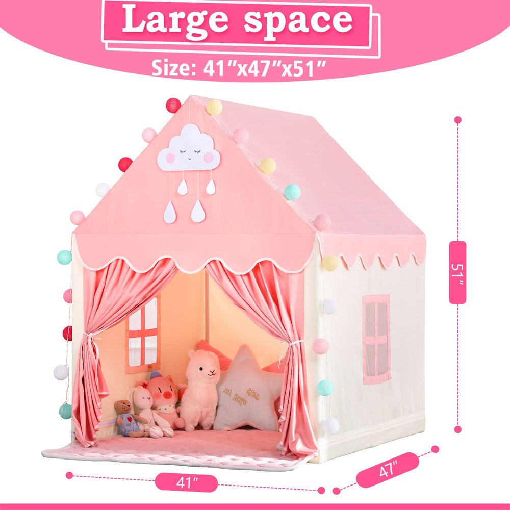 SISTICKER pink fairy castle tent makes a delightful birthday or holiday gift.