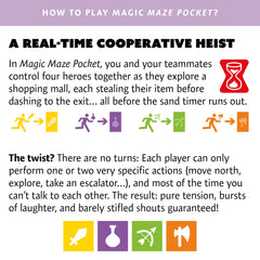 Sit Down! Magic Maze Pocket game in action coordinating without words.